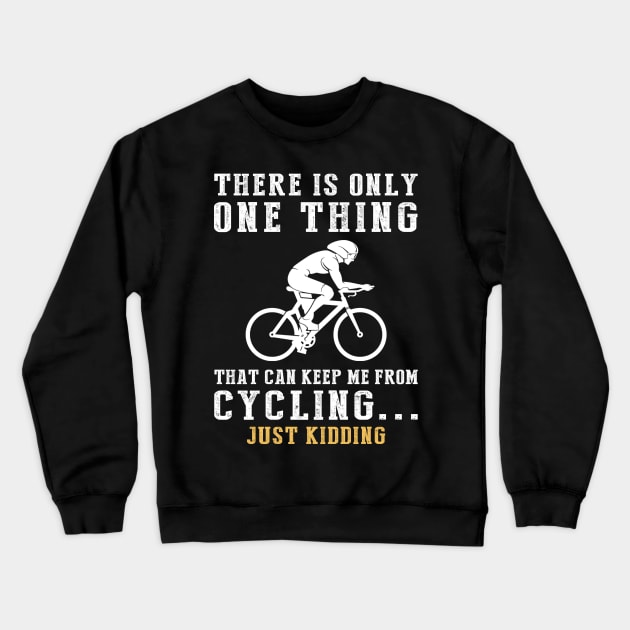 Pedal Power and Playful Wit - Ride into Laughter! Crewneck Sweatshirt by MKGift